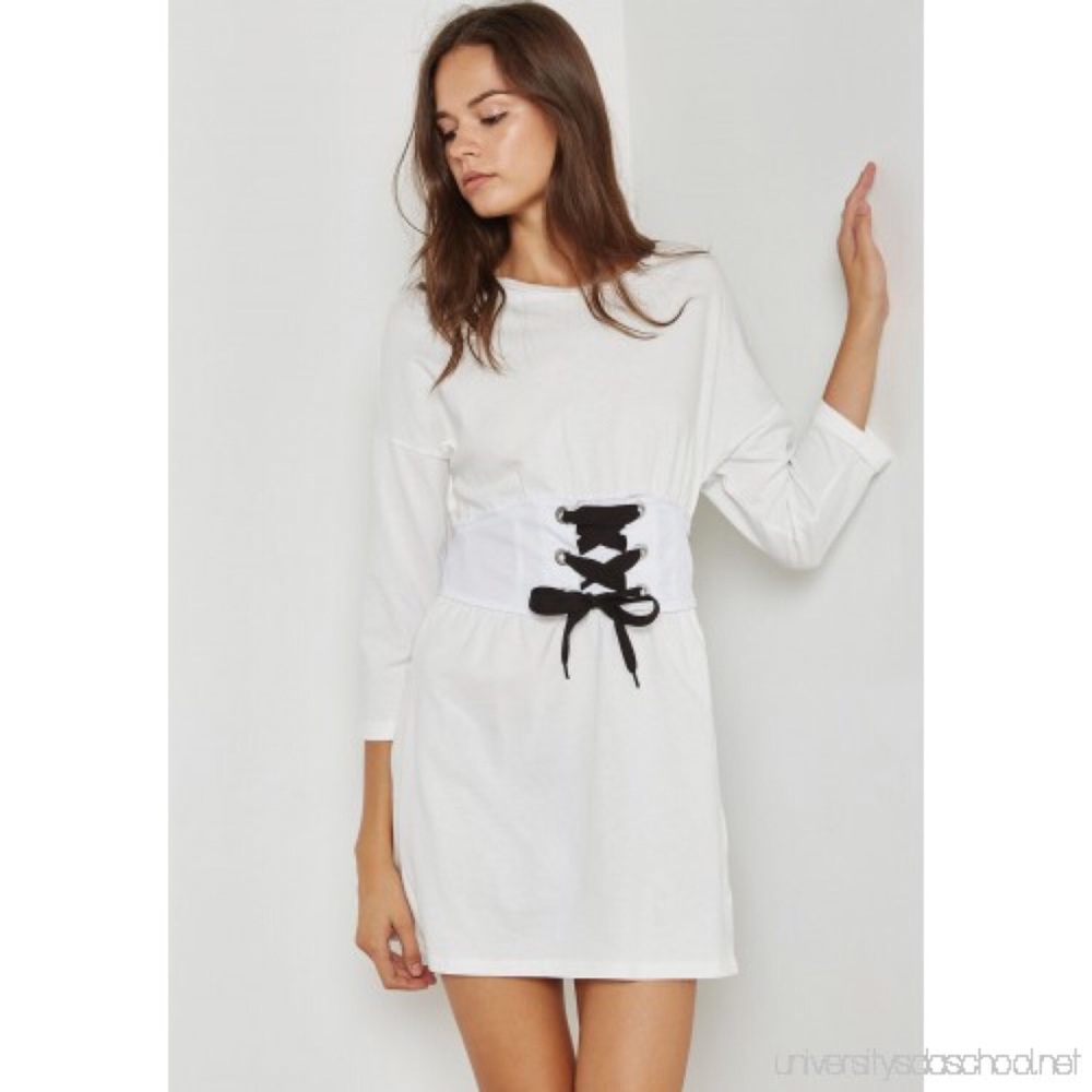 Topshop Corset T-Shirt Dress